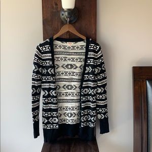 Black and white aztec cardigan